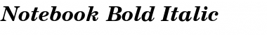 Notebook Bold Italic