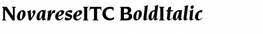 NovareseITC Bold Italic