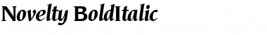 Novelty BoldItalic Font