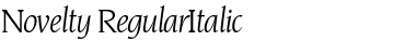 Novelty RegularItalic Font
