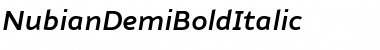 NubianDemiBoldItalic Regular Font