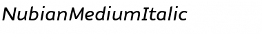NubianMediumItalic Font