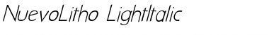 NuevoLitho LightItalic