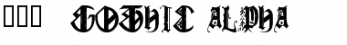 101! Gothic Alpha Regular Font