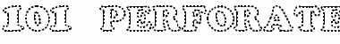 101! Perforated Alpha Font