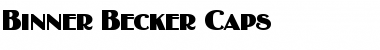 Binner Becker Caps Regular Font