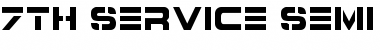 7th Service Semi-Condensed Font