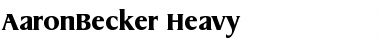 AaronBecker-Heavy Font