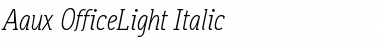 Aaux OfficeLight Italic Font