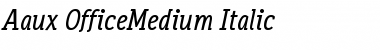 Aaux OfficeMedium Italic Font