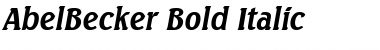 AbelBecker Bold Italic Font