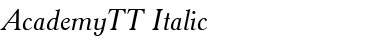 AcademyTT Italic Font