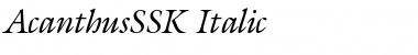 AcanthusSSK Italic Font