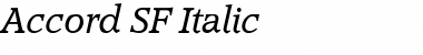 Accord SF Italic Font