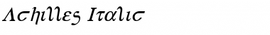 Achilles Italic Italic Font