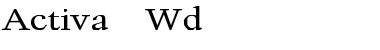 Activa Wd Font