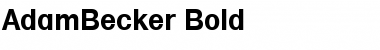AdamBecker Bold Font