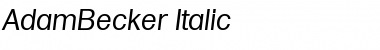 AdamBecker Italic Font