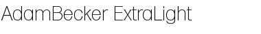 AdamBecker-ExtraLight Regular Font