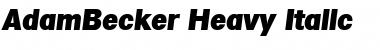 AdamBecker-Heavy Italic Font
