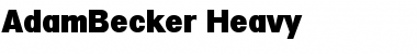 AdamBecker-Heavy Regular Font