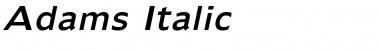 Adams Italic Font