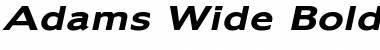 Adams Wide Bold Italic Font