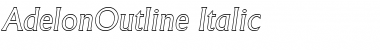 AdelonOutline Italic Font