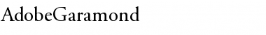 AdobeGaramond Roman Font