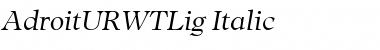 AdroitURWTLig Italic Font