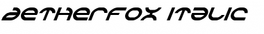 Aetherfox Italic Font