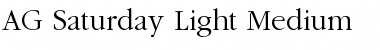 AG Saturday-Light Medium Font