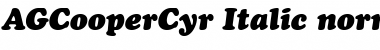 AGCooperCyr-Italic Font