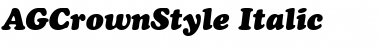 AGCrownStyle Italic Font
