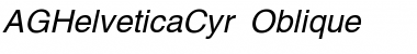 AGHelveticaCyr Oblique Font