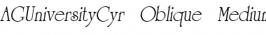AGUniversityCyr-Oblique Medium Font