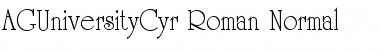 AGUniversityCyr-Roman Font
