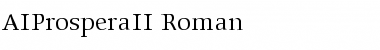 AIProsperaII Roman Font