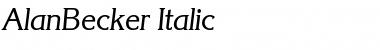 AlanBecker Italic Font