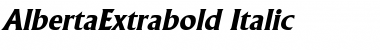 AlbertaExtrabold Italic Font