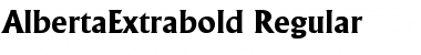 AlbertaExtrabold Regular Font