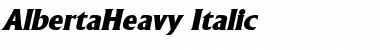 AlbertaHeavy Italic Font