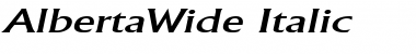AlbertaWide Italic Font