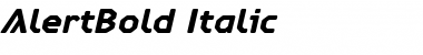 AlertBold Italic Font