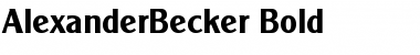 AlexanderBecker Bold Font