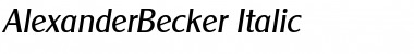 AlexanderBecker Italic Font