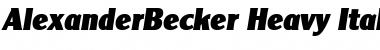 AlexanderBecker-Heavy Font