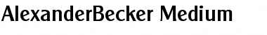 AlexanderBecker-Medium Font