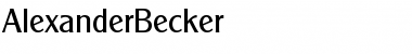 AlexanderBecker Regular Font