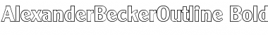 AlexanderBeckerOutline Bold Font